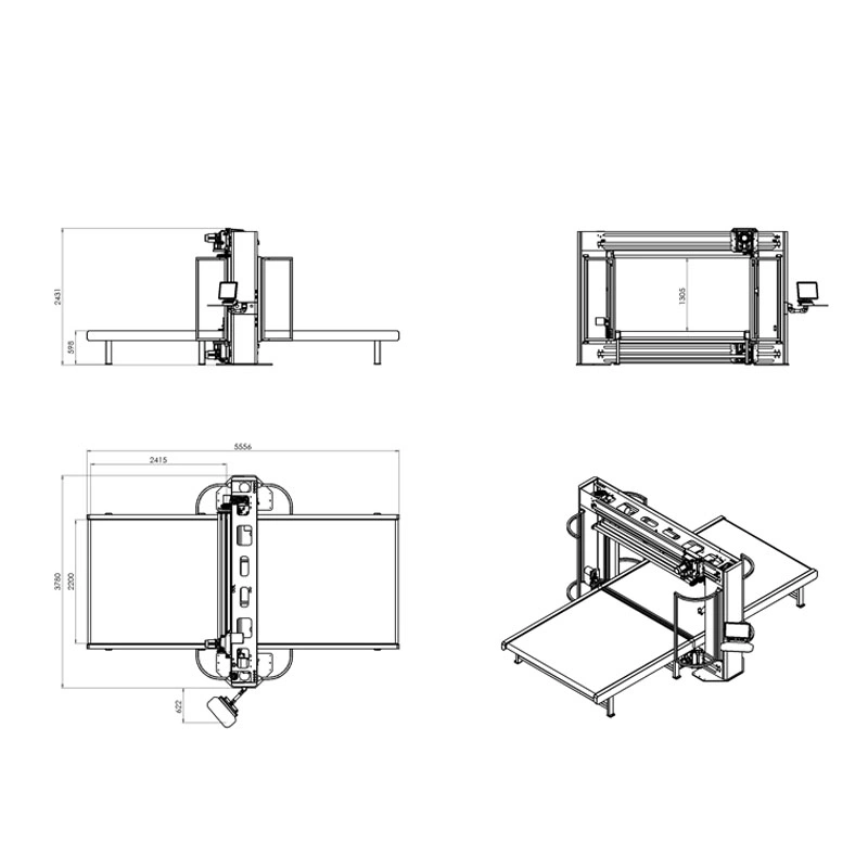 EPS PVC PU Expanding CNC Plasma Foam Cutting Machine